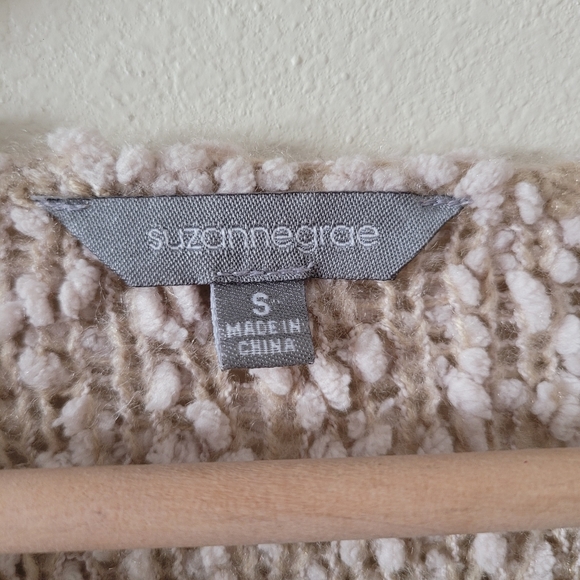 Suzanne Grae knit beige sweater S - Picture 3 of 6